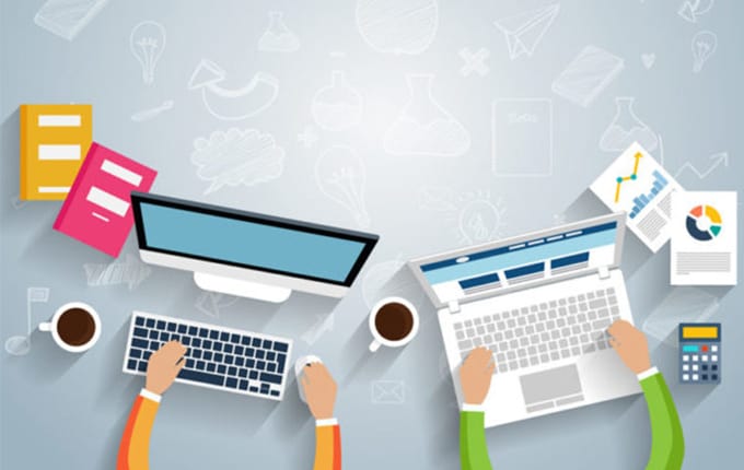 Graphic showcasing how making your website and social media work together increases productivity