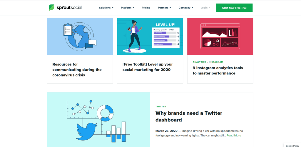 social media marketing website: sprout social