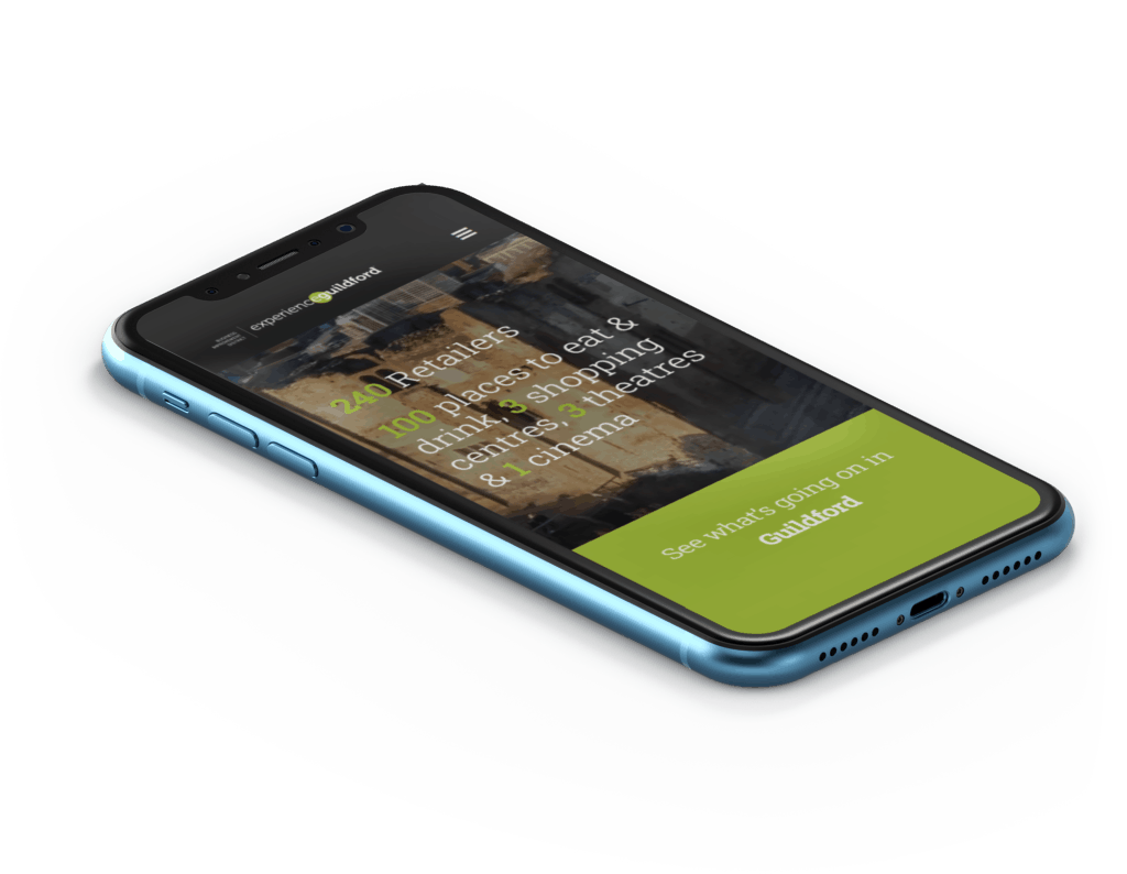 Experience Guildford mobile view Experience Guildford mobile view