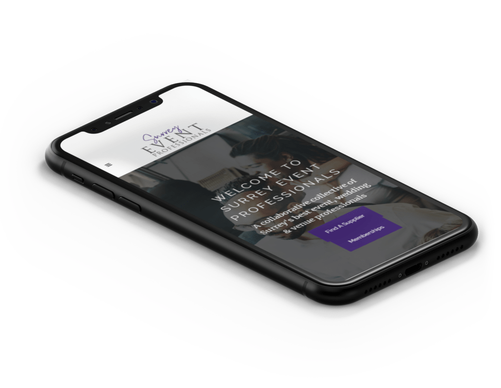 Surrey Event Professional Mobile Project Image Surrey Event Professionals mobile view
