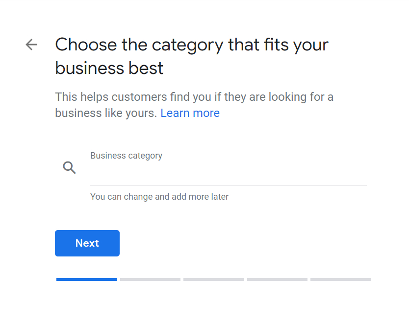 Google My Business Categories