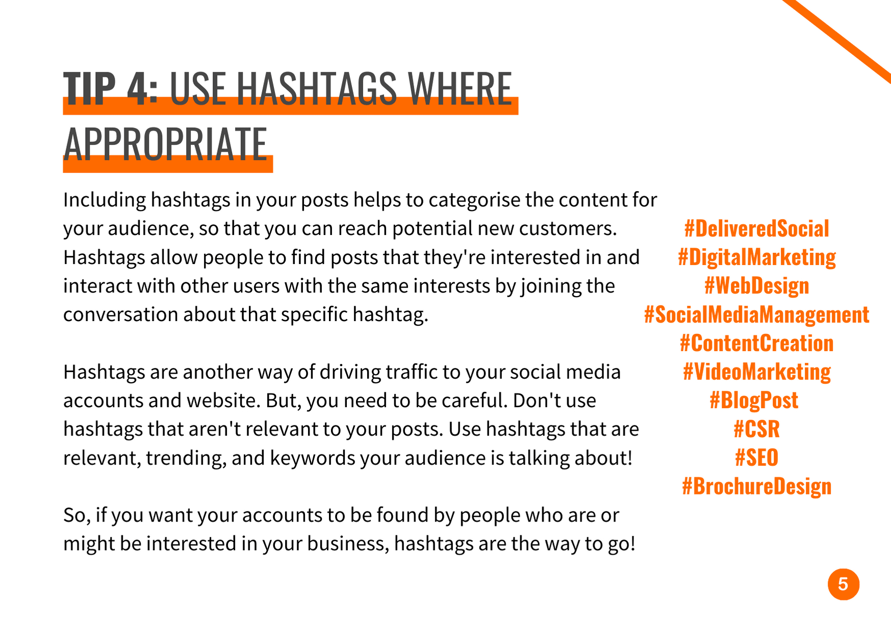 Tip 4 Use Hashtags