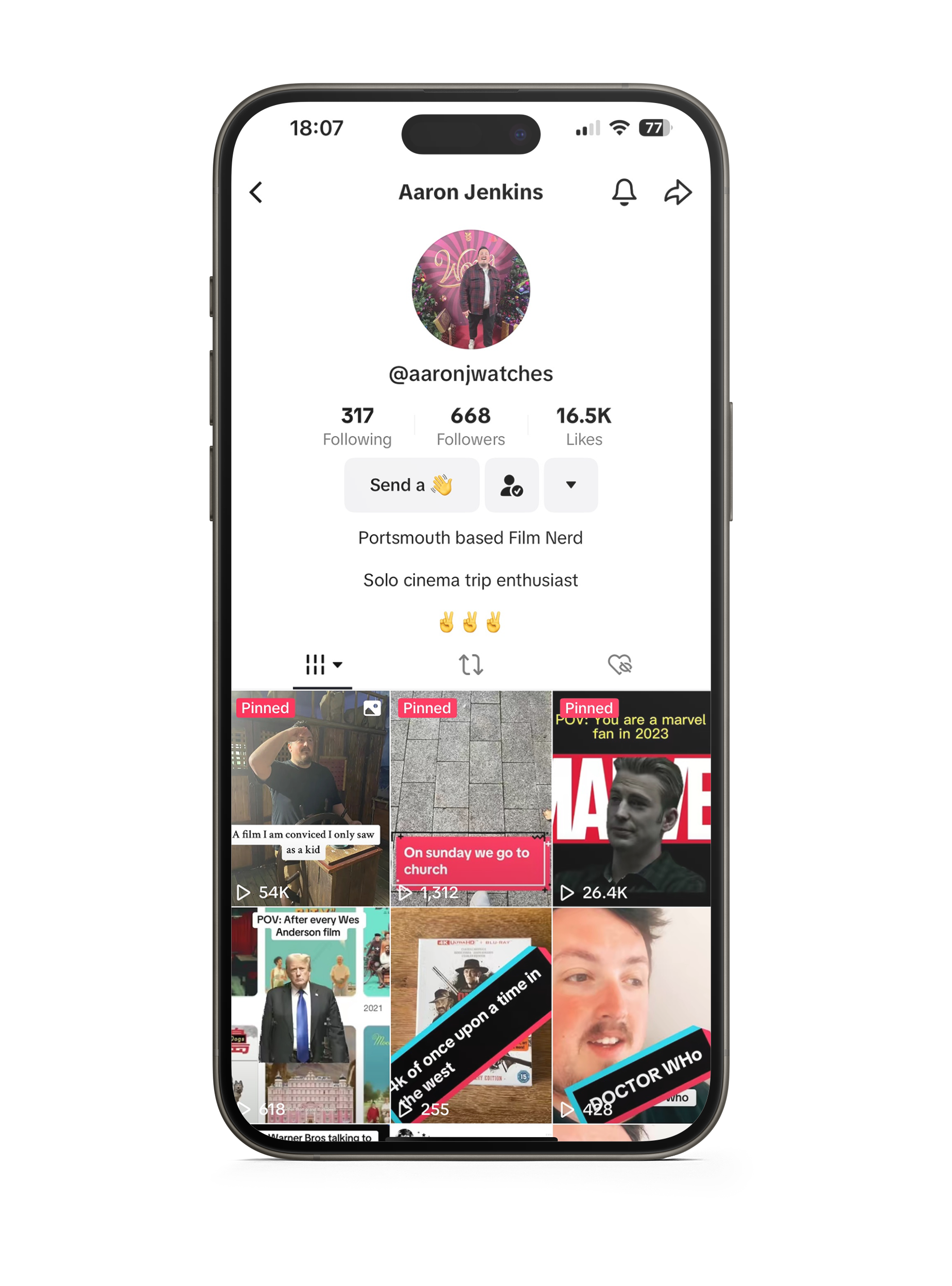 Aaron J Watches TikTok Website Integration