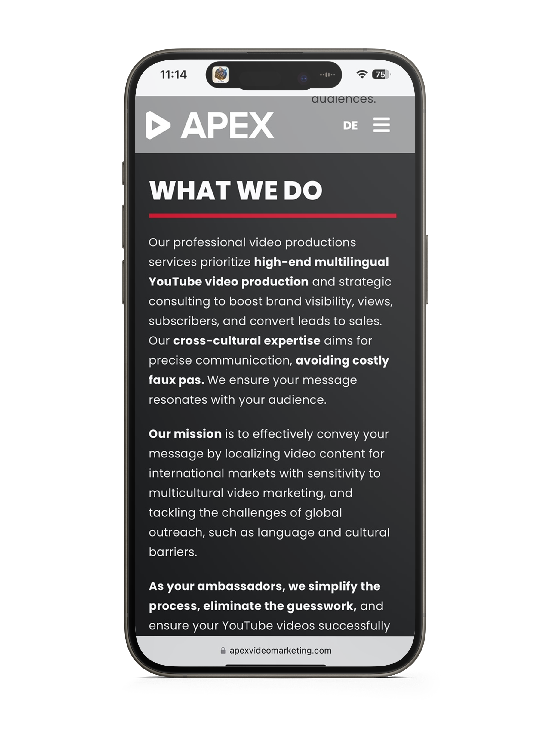 Apex Video Marketing Mobile