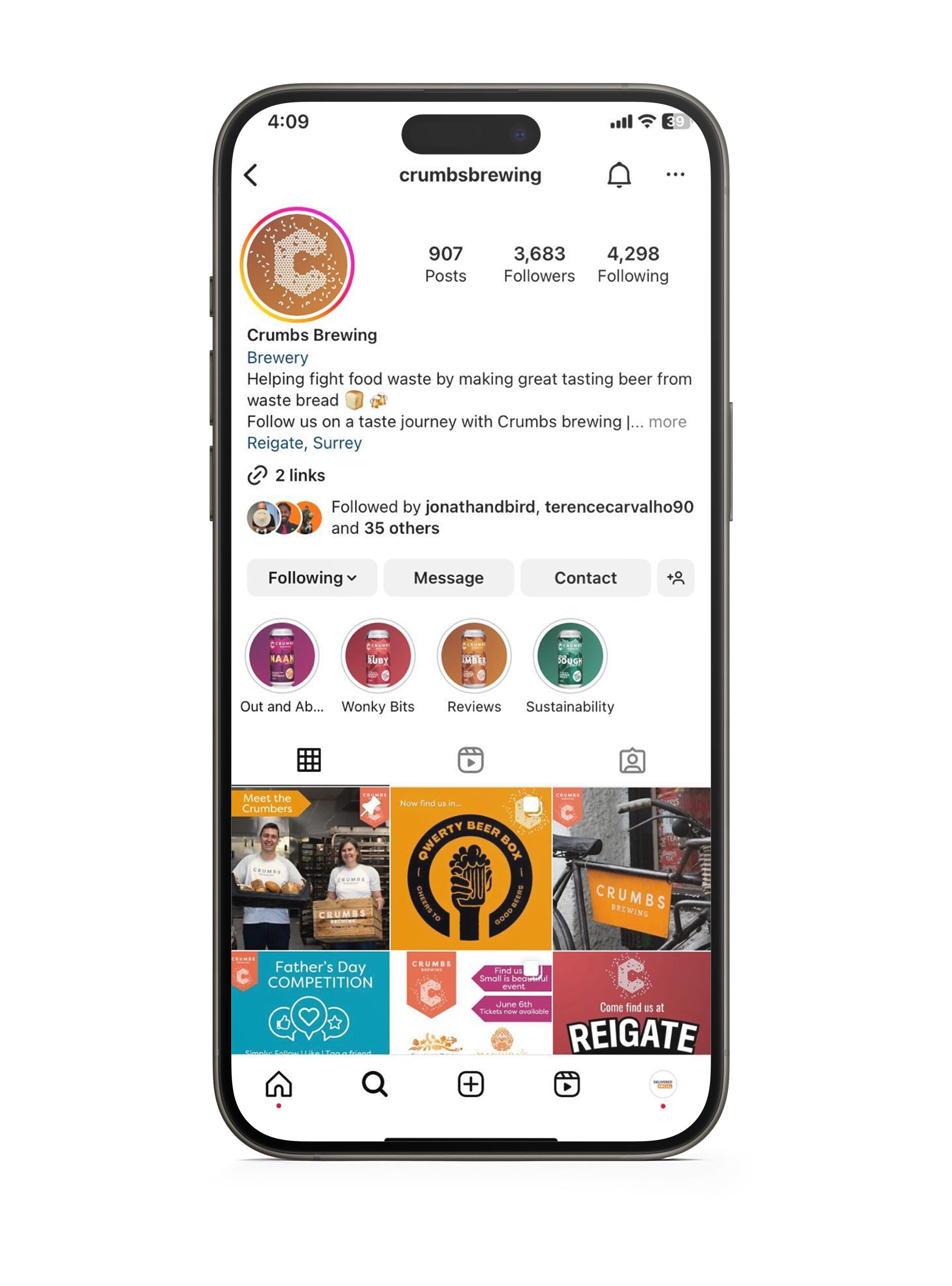 Crumbs Brewing Instagram