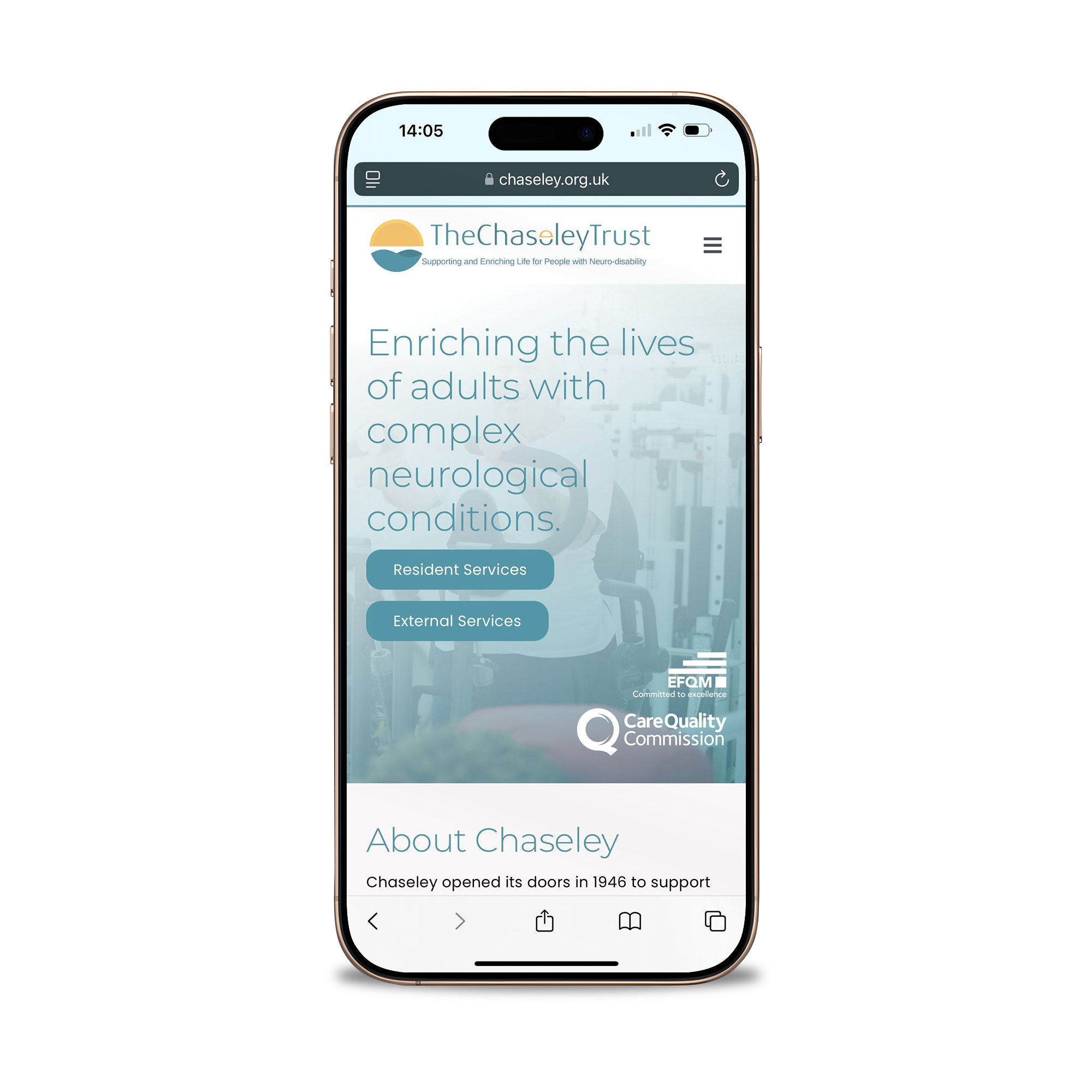 The Chaseley Trust on Mobile