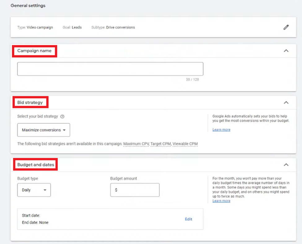 Select Targeting Options