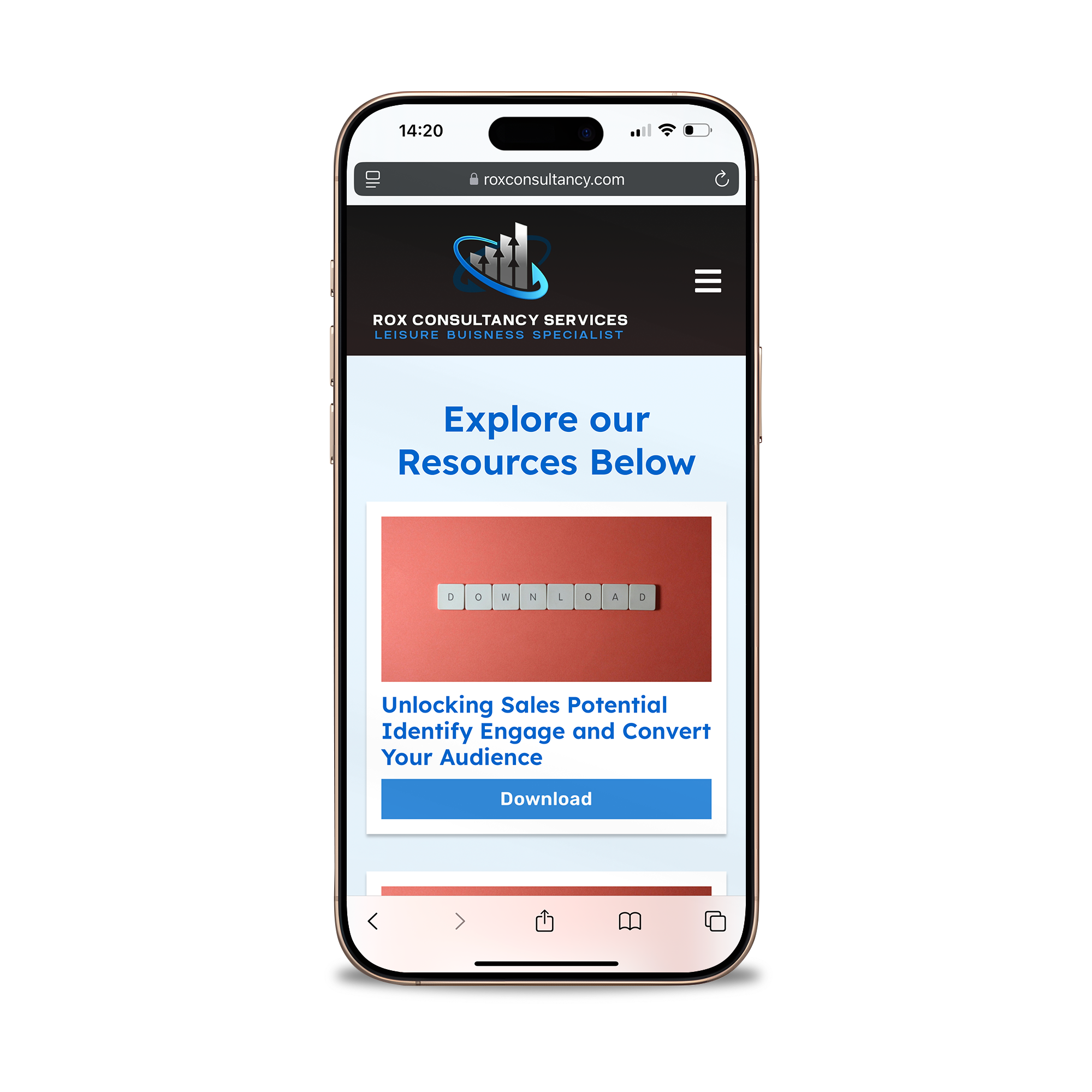 Rox Consultancy Services on Mobile Device Rox Consultancy Services on Mobile