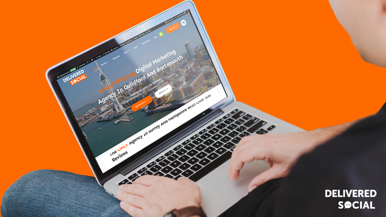 Delivered Social Website on Laptop Screen - How To Get Website Top Of Google Blog