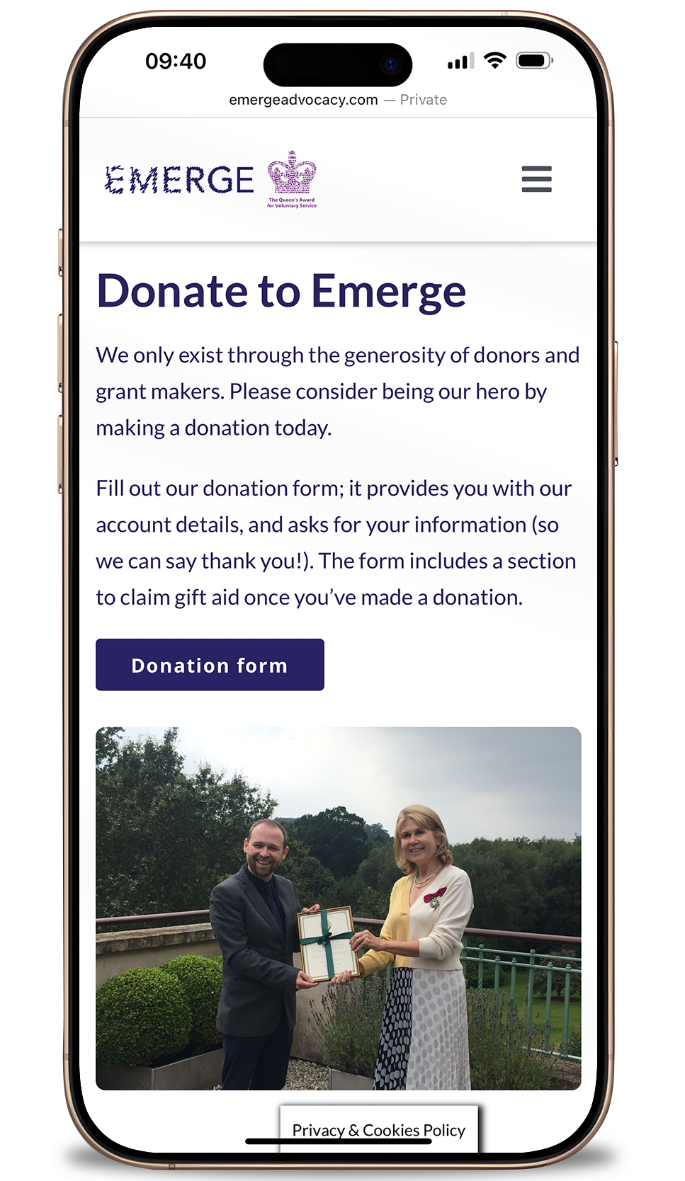 Emerge Advocacy on Mobile Emerge Advocacy on Iphone