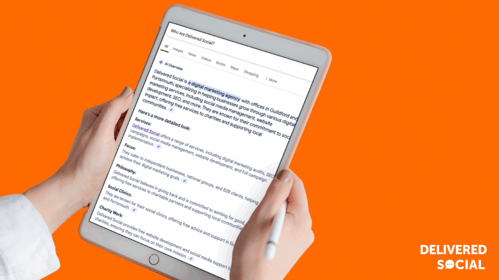 Ipad View of AI Overview Search