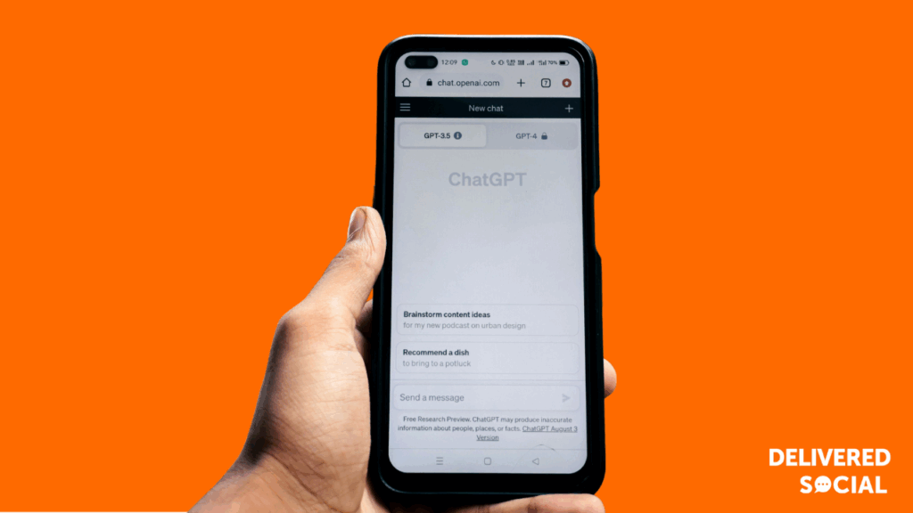 Mobile showing ChatGPT - AEO Vs SEO in 2025