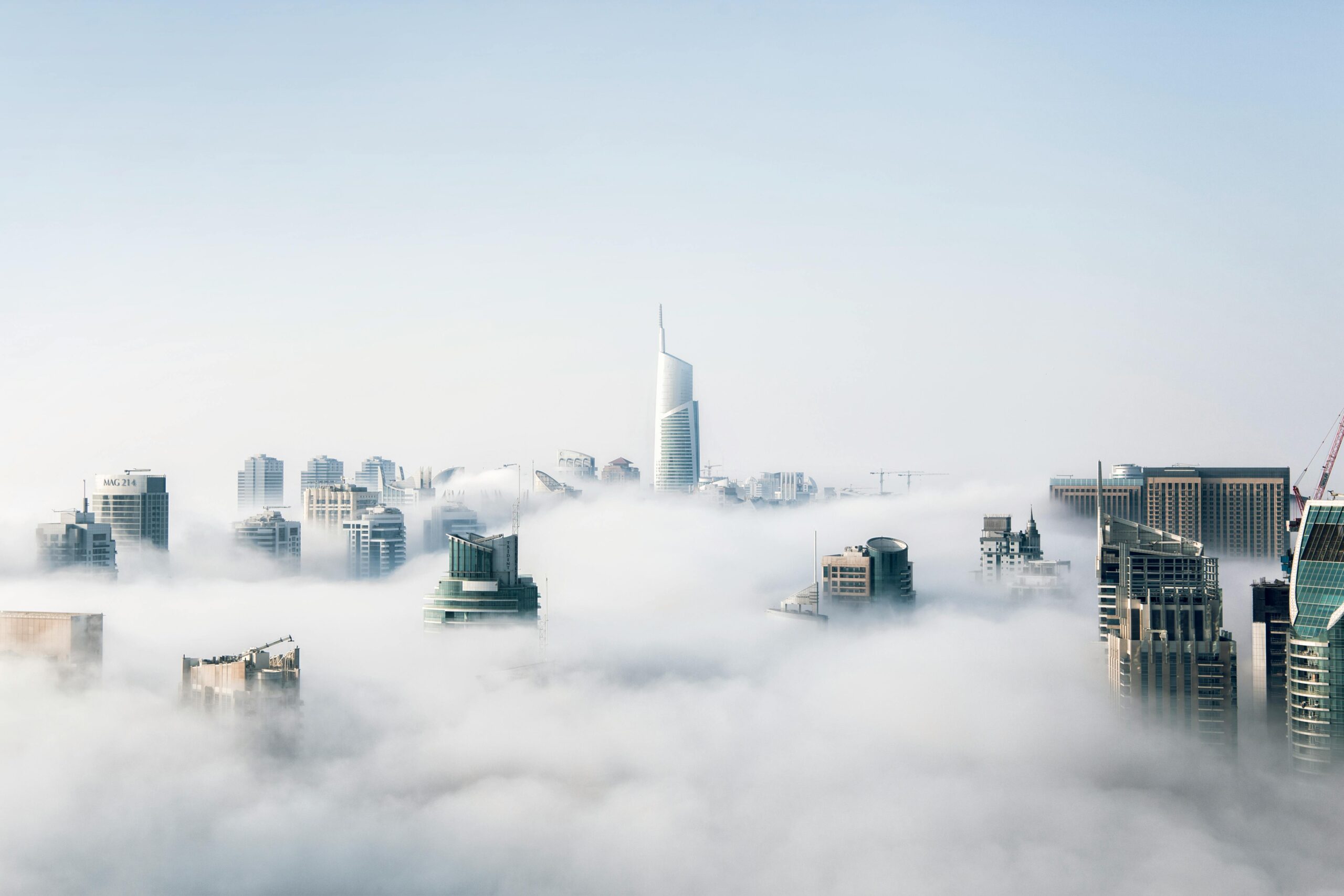 Dubai Skyline in Clouds - Web Design Company Dubai
