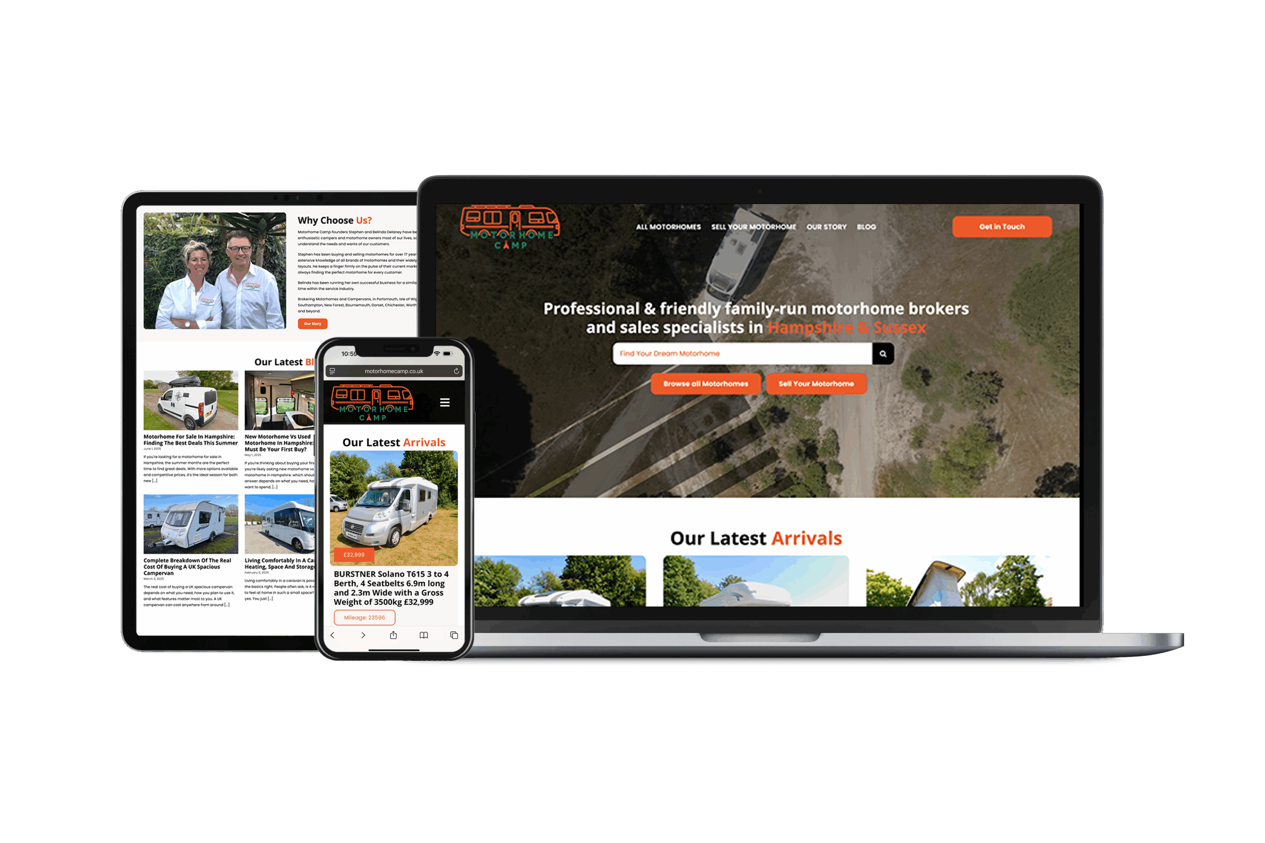 Motorhome Camp On All Devices