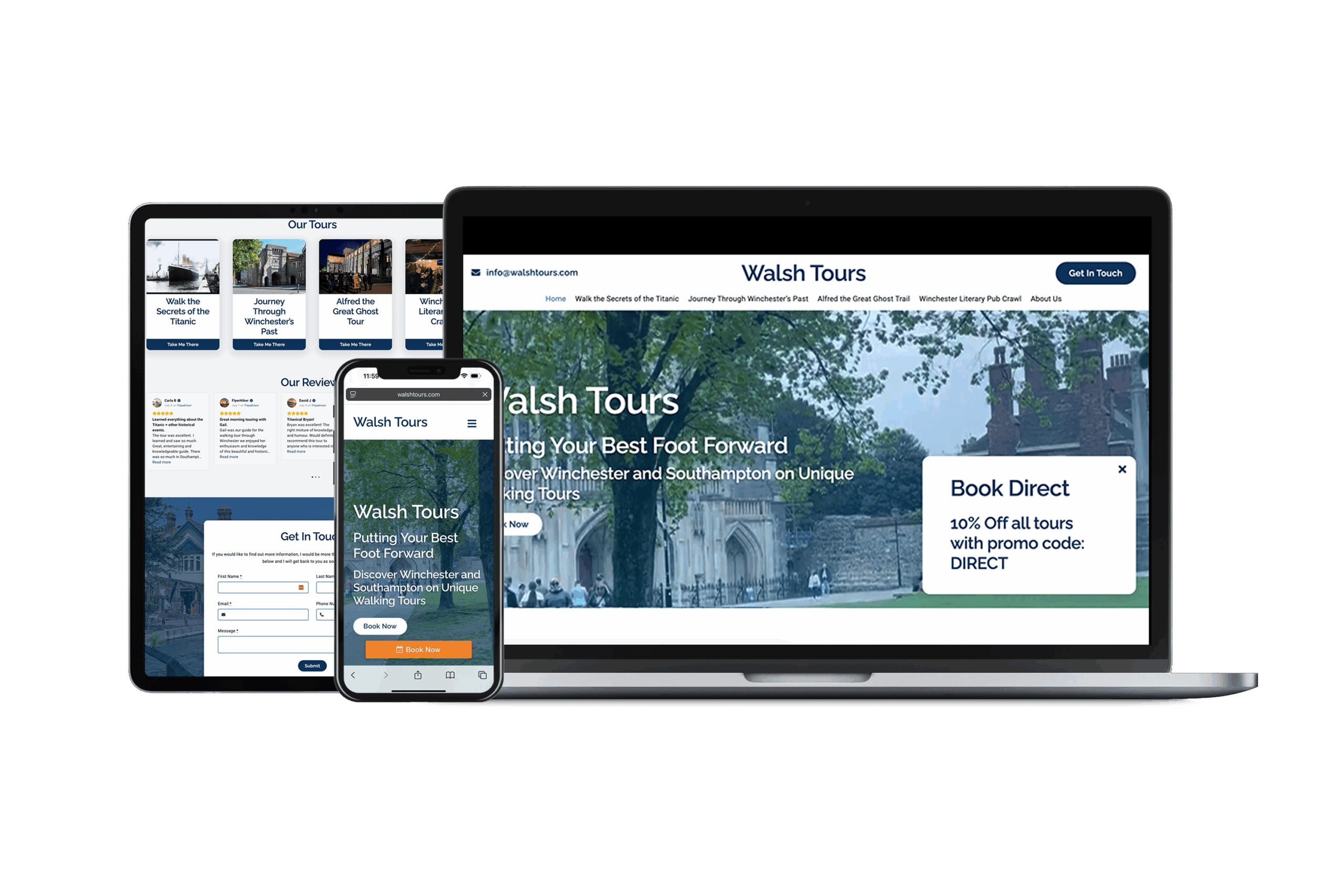 Walsh Tours on All Devices