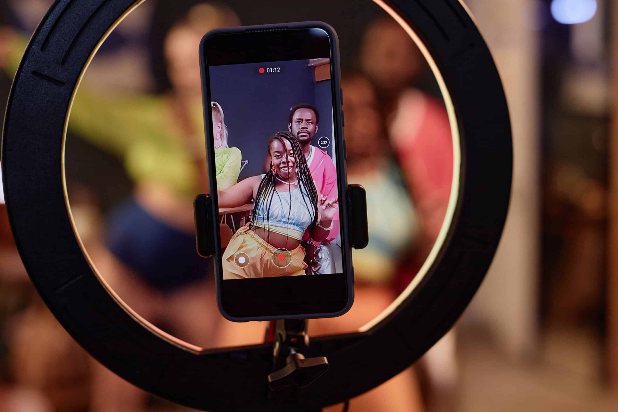 influencer campaigns on Snapchat - woman and friend dancing on snapchat