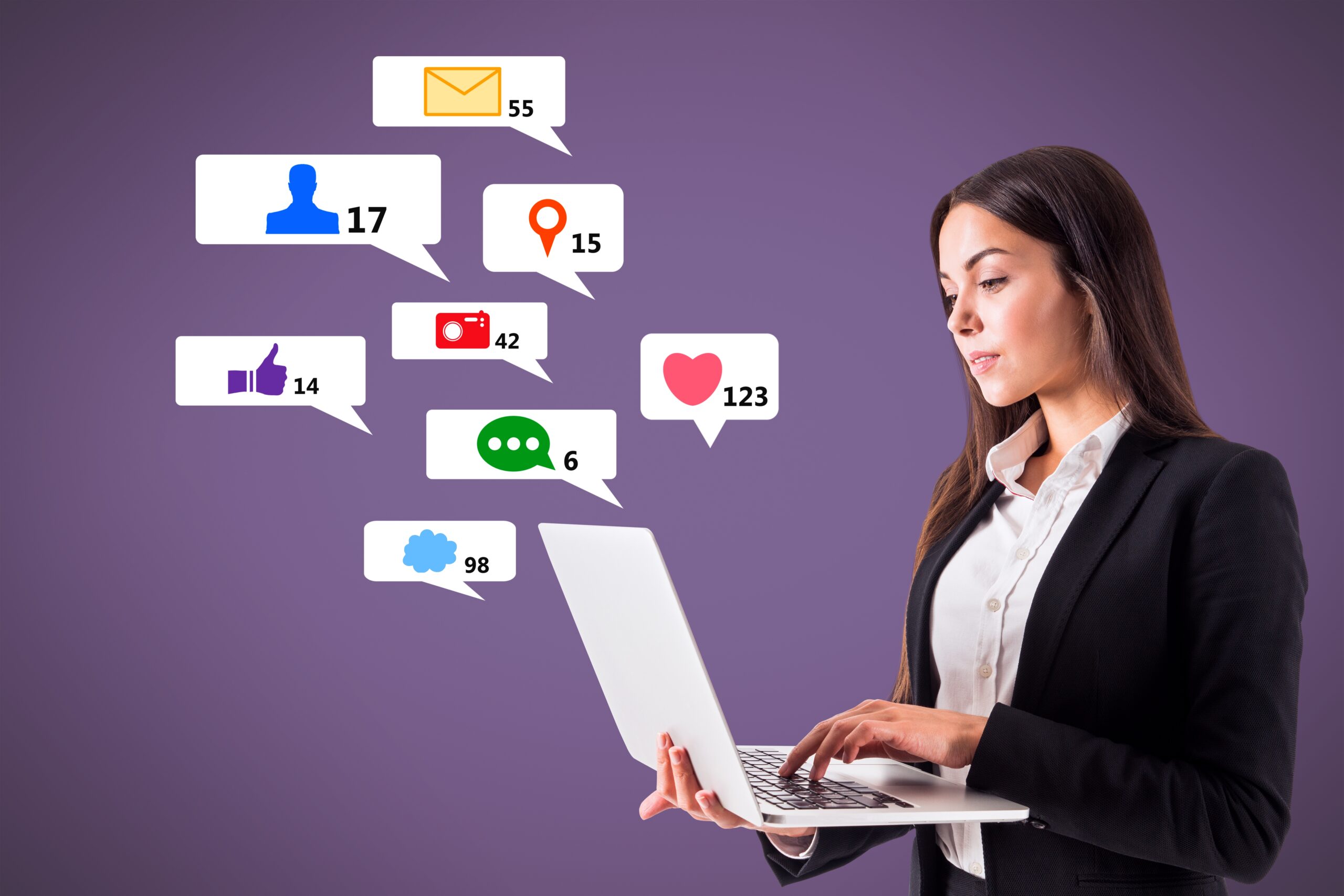 Essential Advice for Small Business Social Media Management Success - marketing manager on laptop