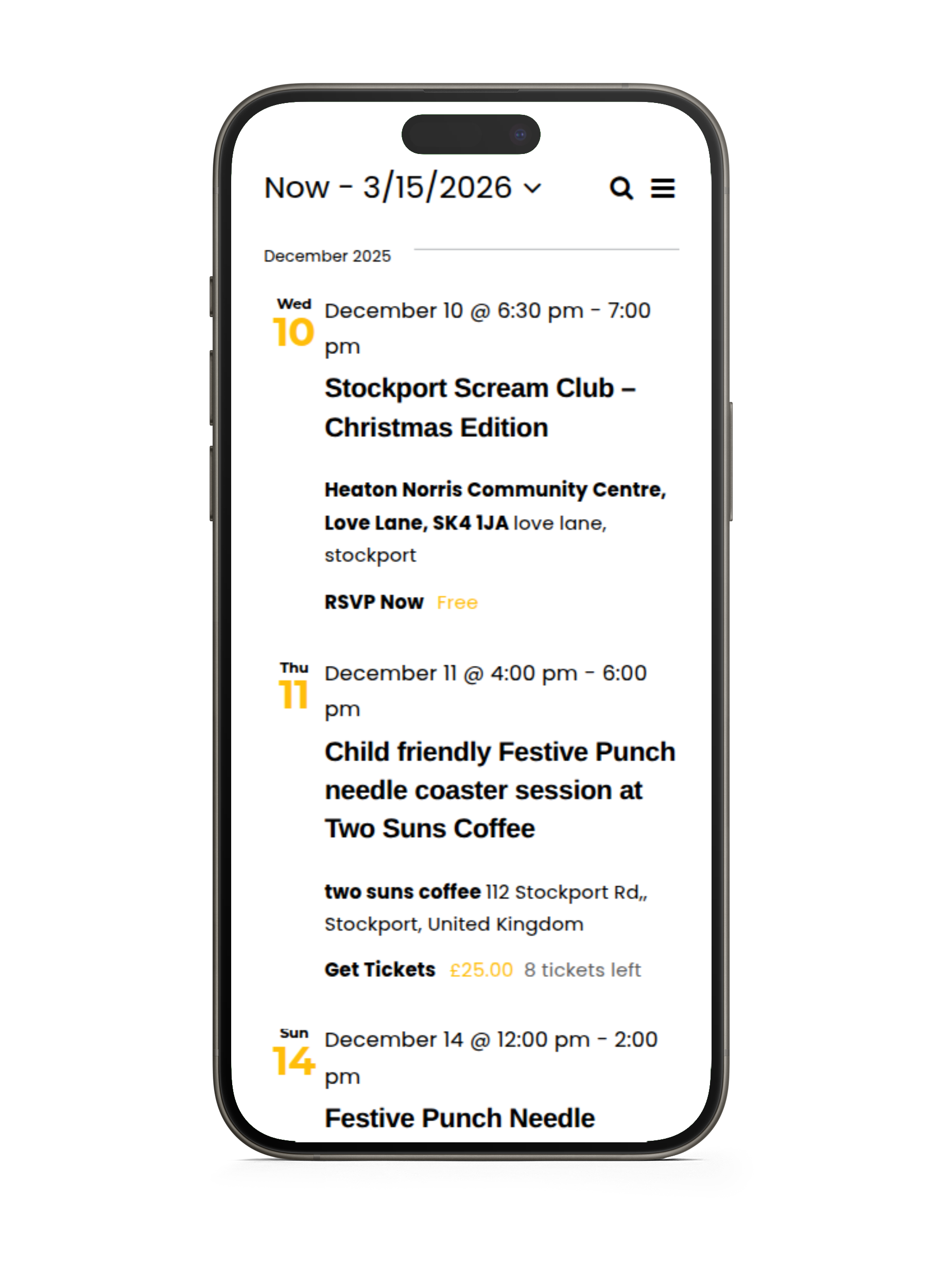 Feelgood Communities CIC website on mobile Bellbird Comms - Website on Mobile