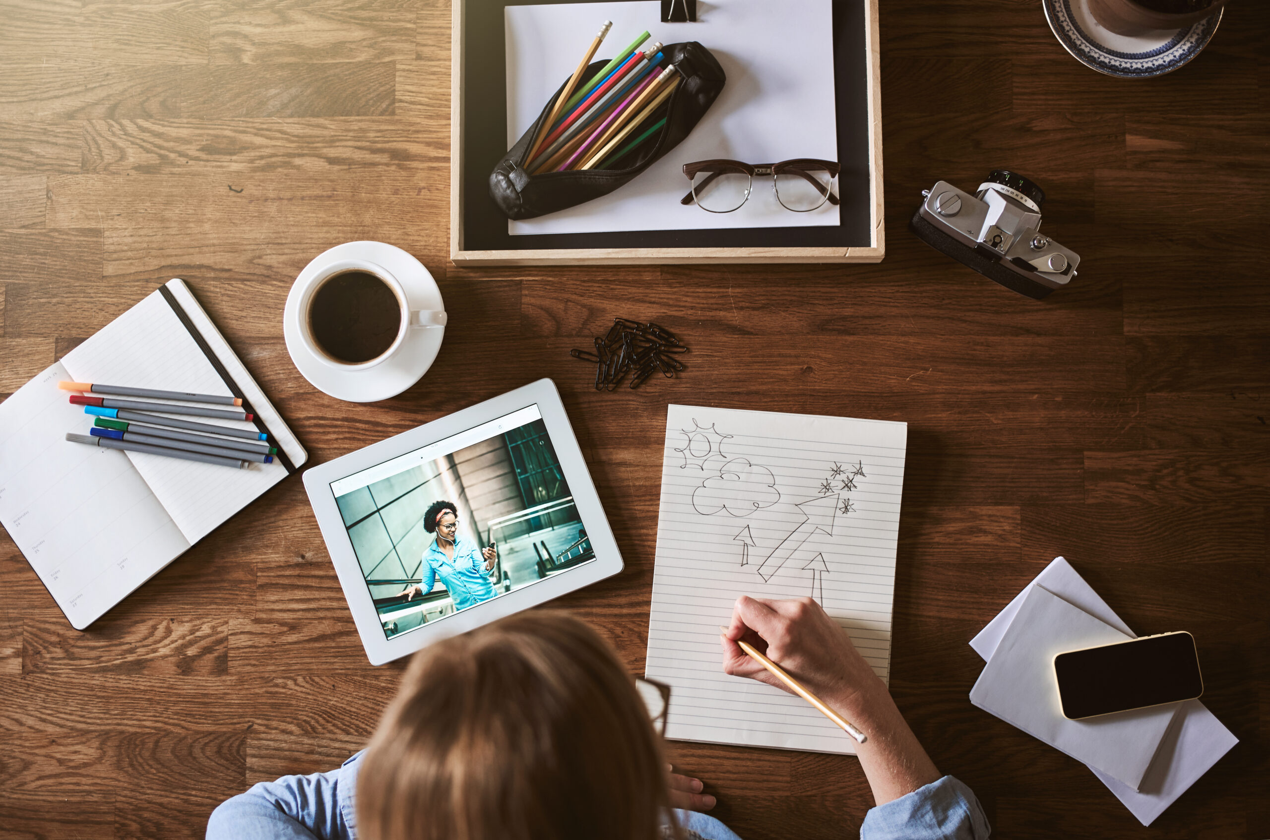 Focus on Core Business Tasks - designer sketching