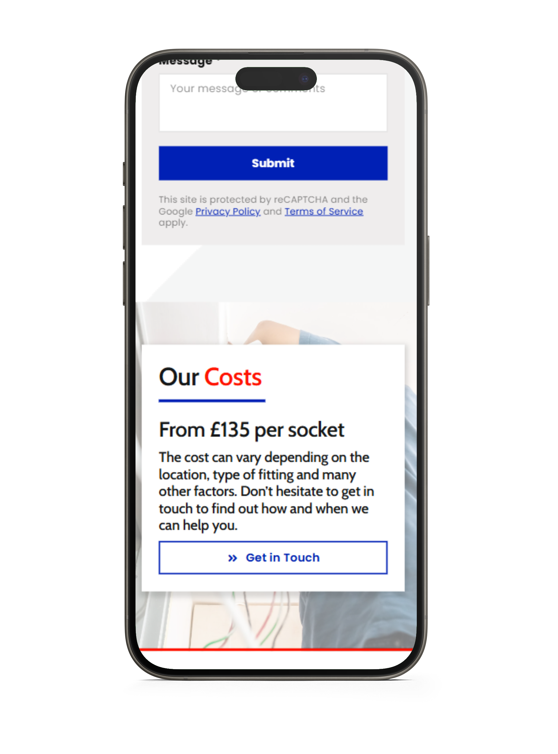 I Mills Electrics Phone Bellbird Comms - Website on Mobile