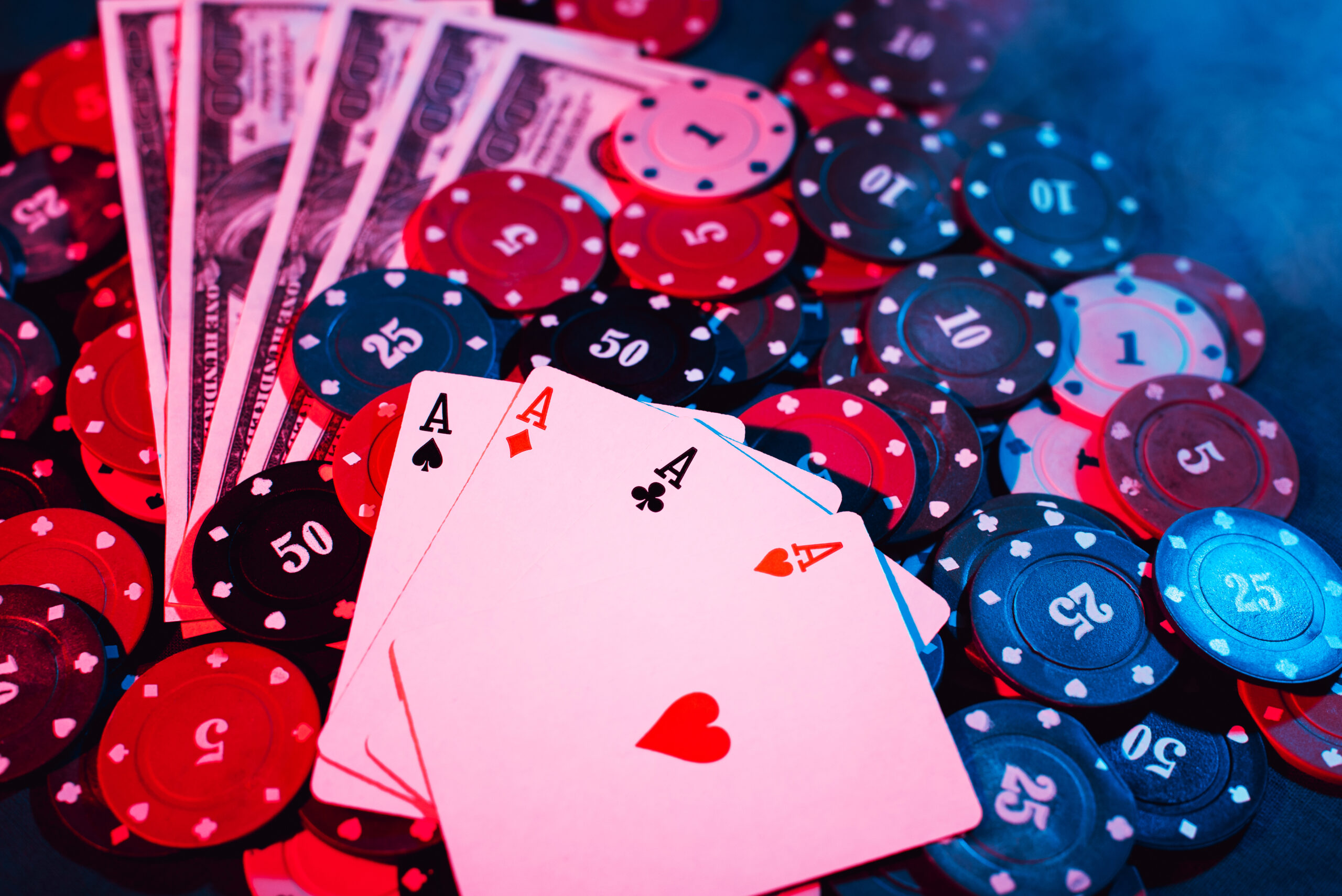 Mastering the Game - A Clever Casino Blog Content Strategy - poker chips, cards and money.