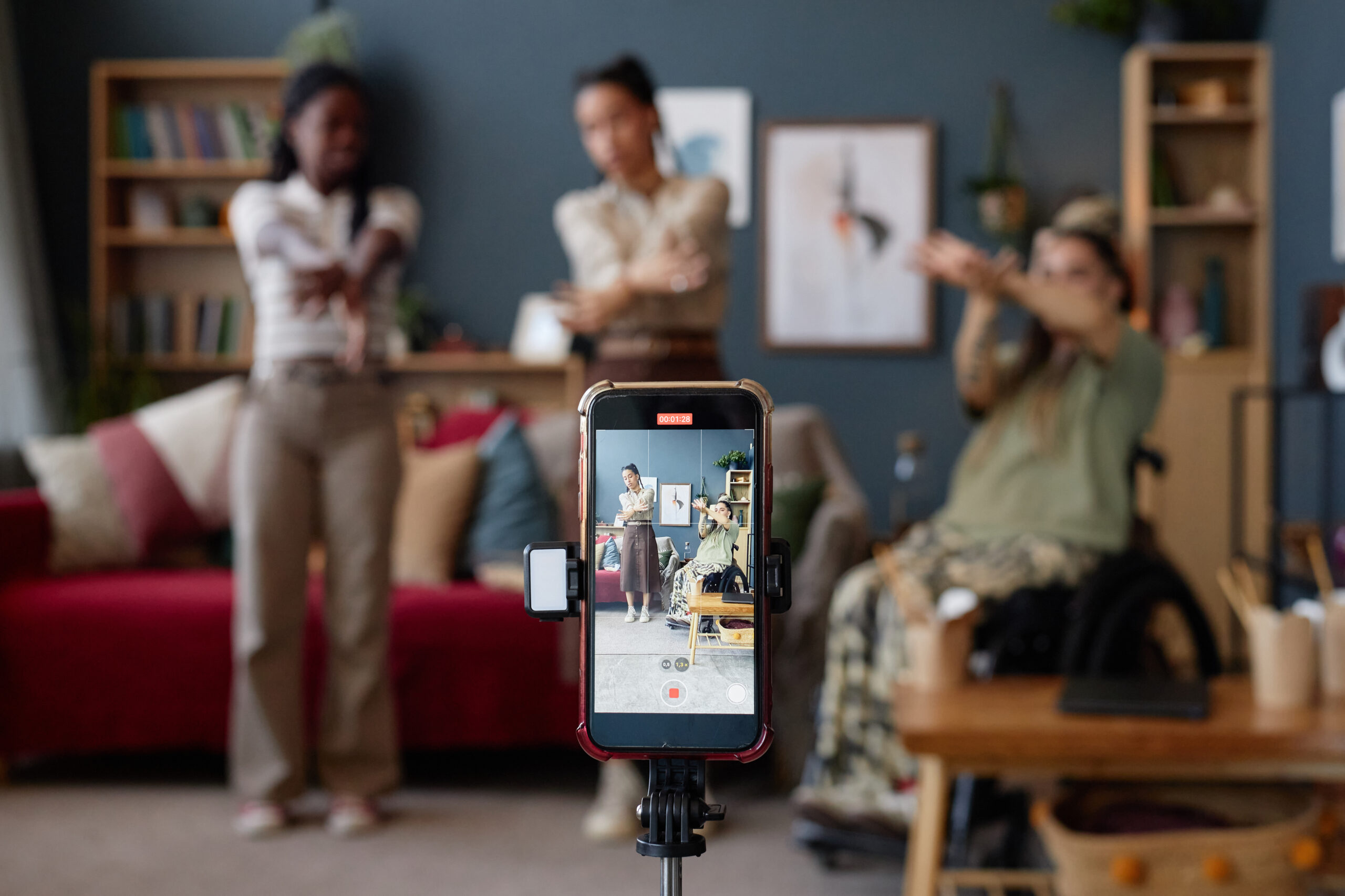 Best Time to Post Reels in the UK - adults filming a reel