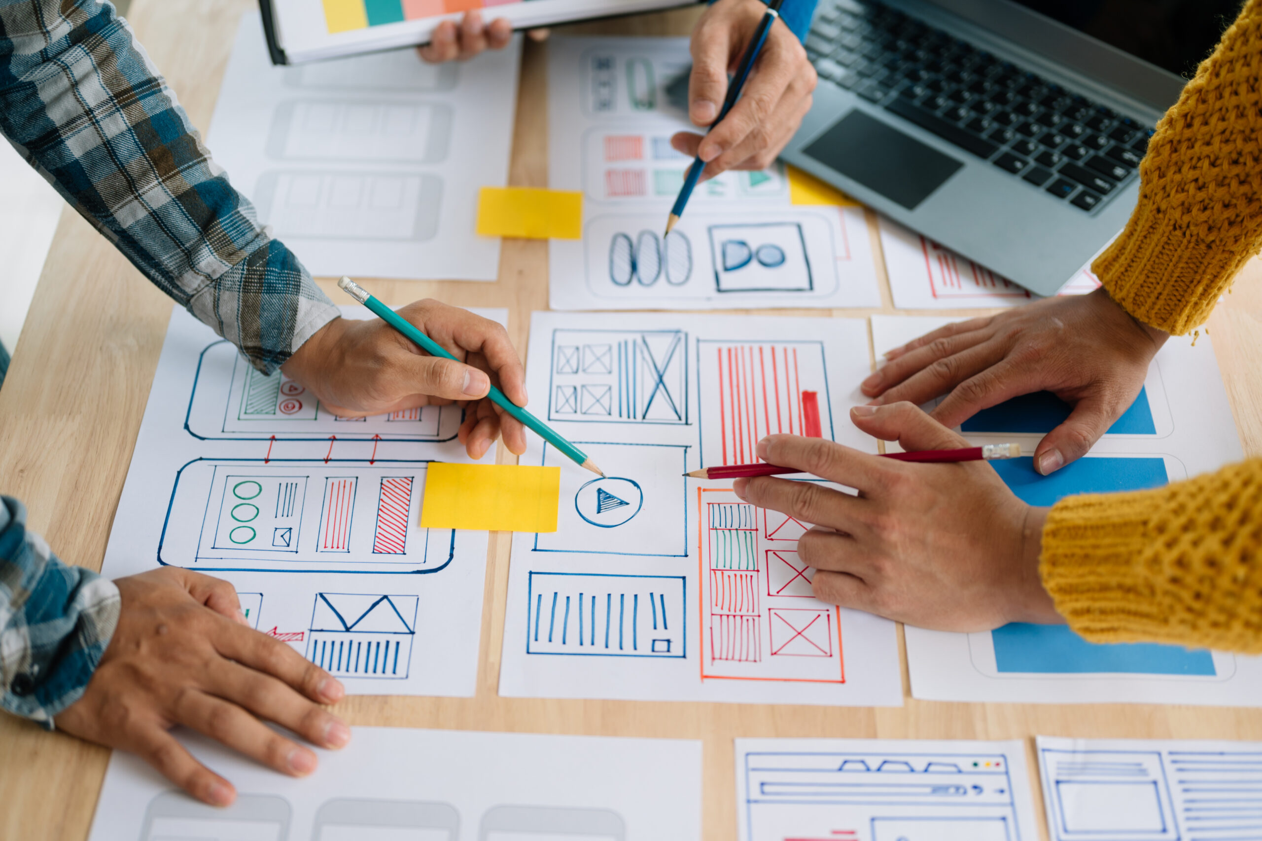 A group meeting planning how to test website seo online