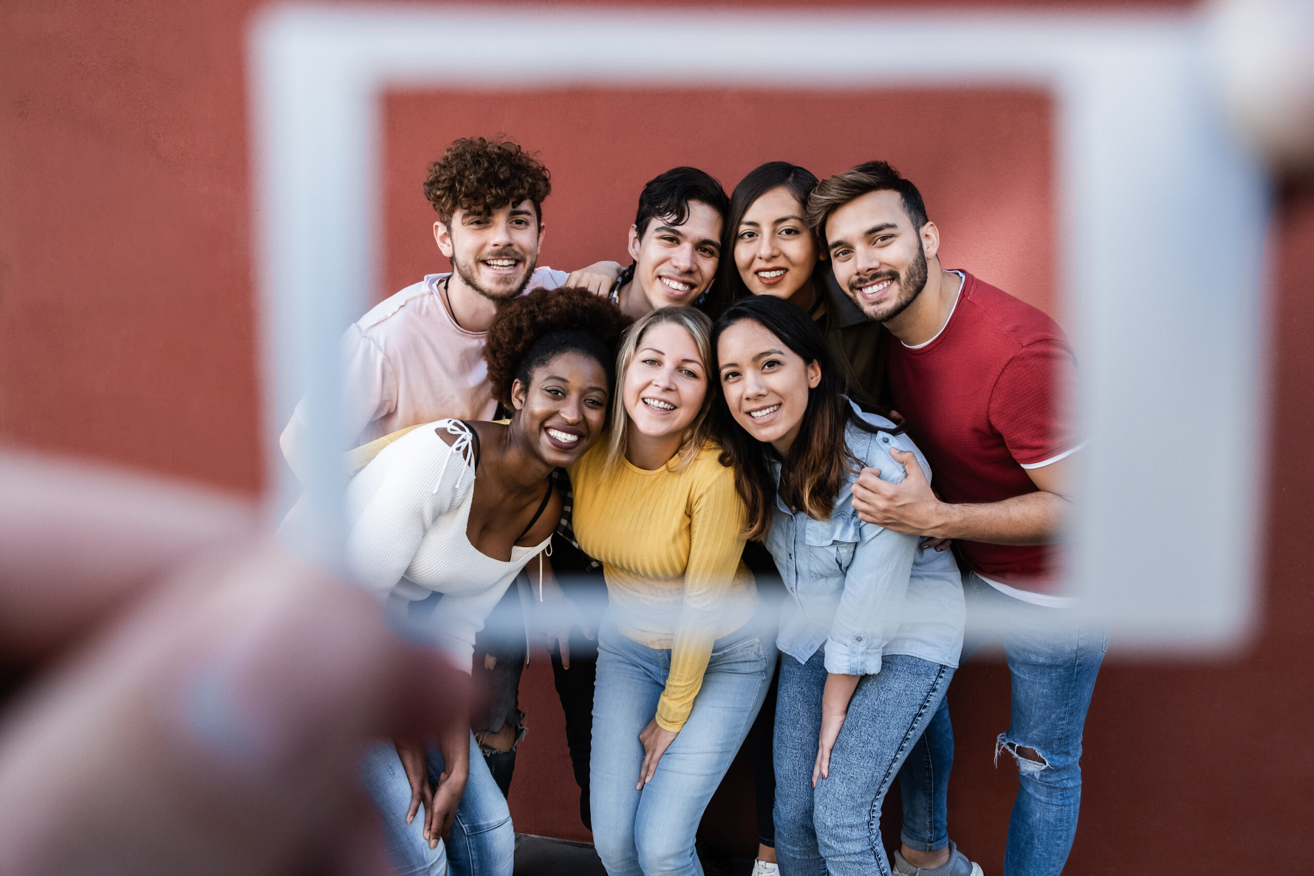 People taking a group photo to see how SEO and Pinterest works together