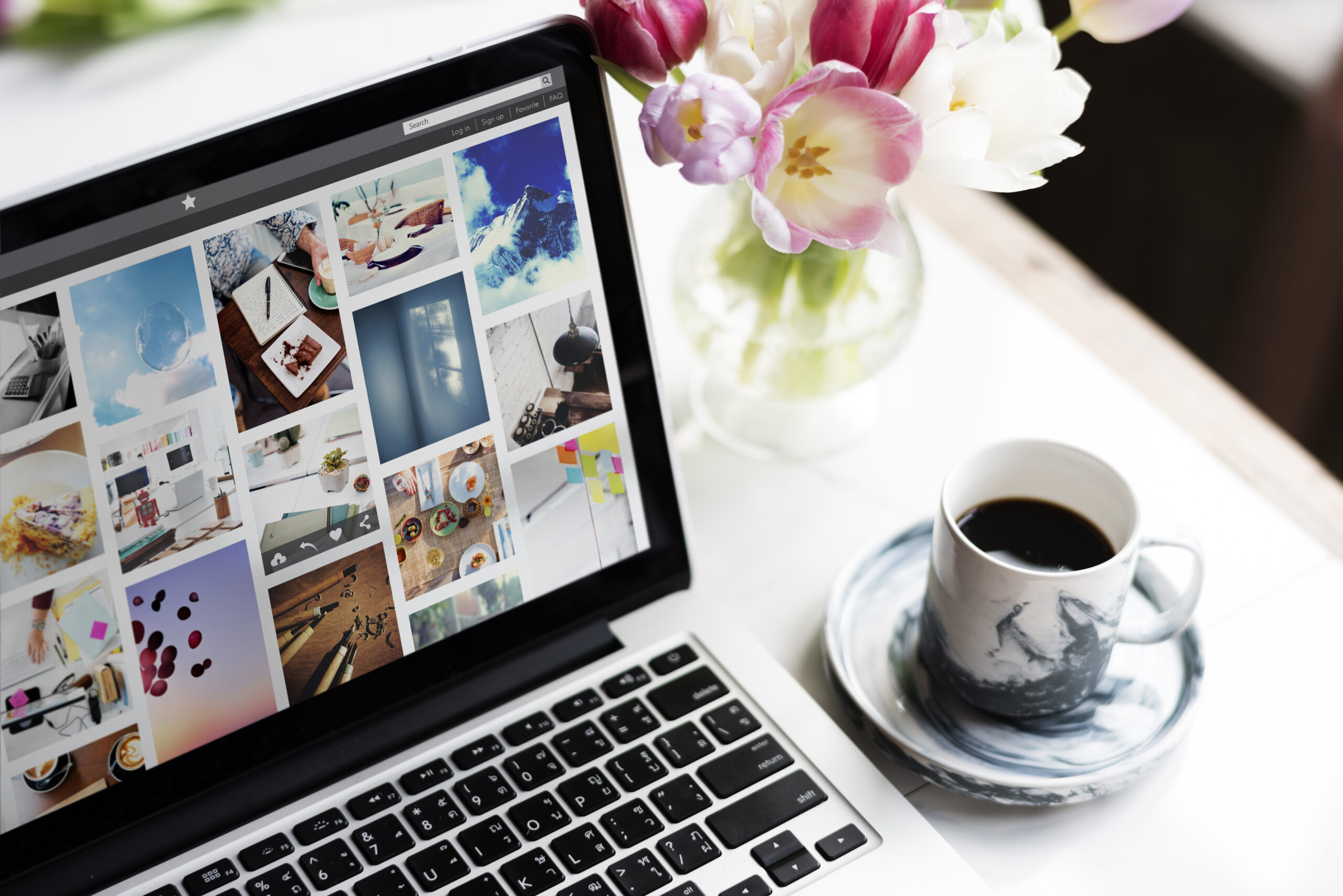 Pinterest Ad Specs - laptop showcasing pinterest board