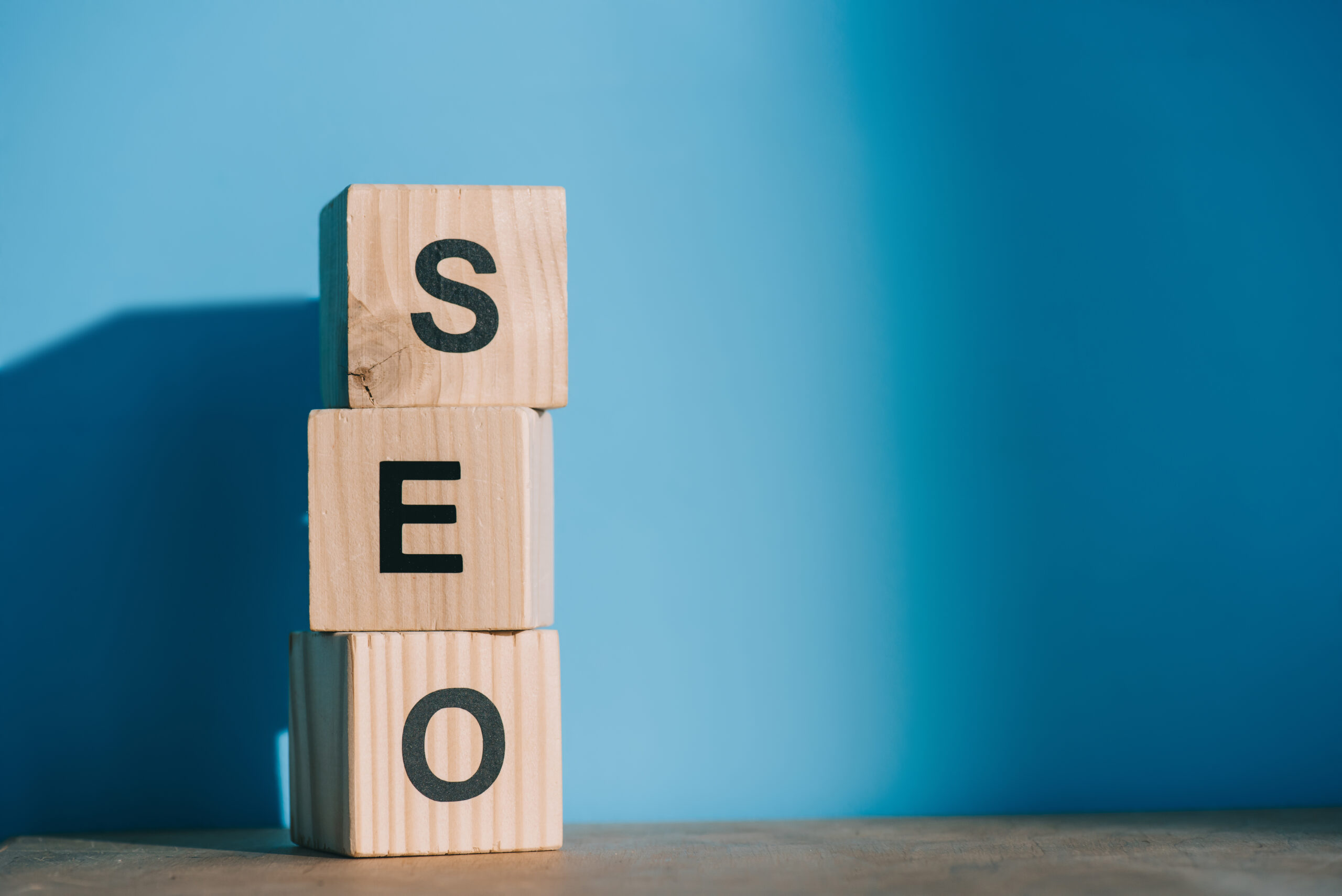 SEO Services in Milton Keynes alphabet cubes spelling