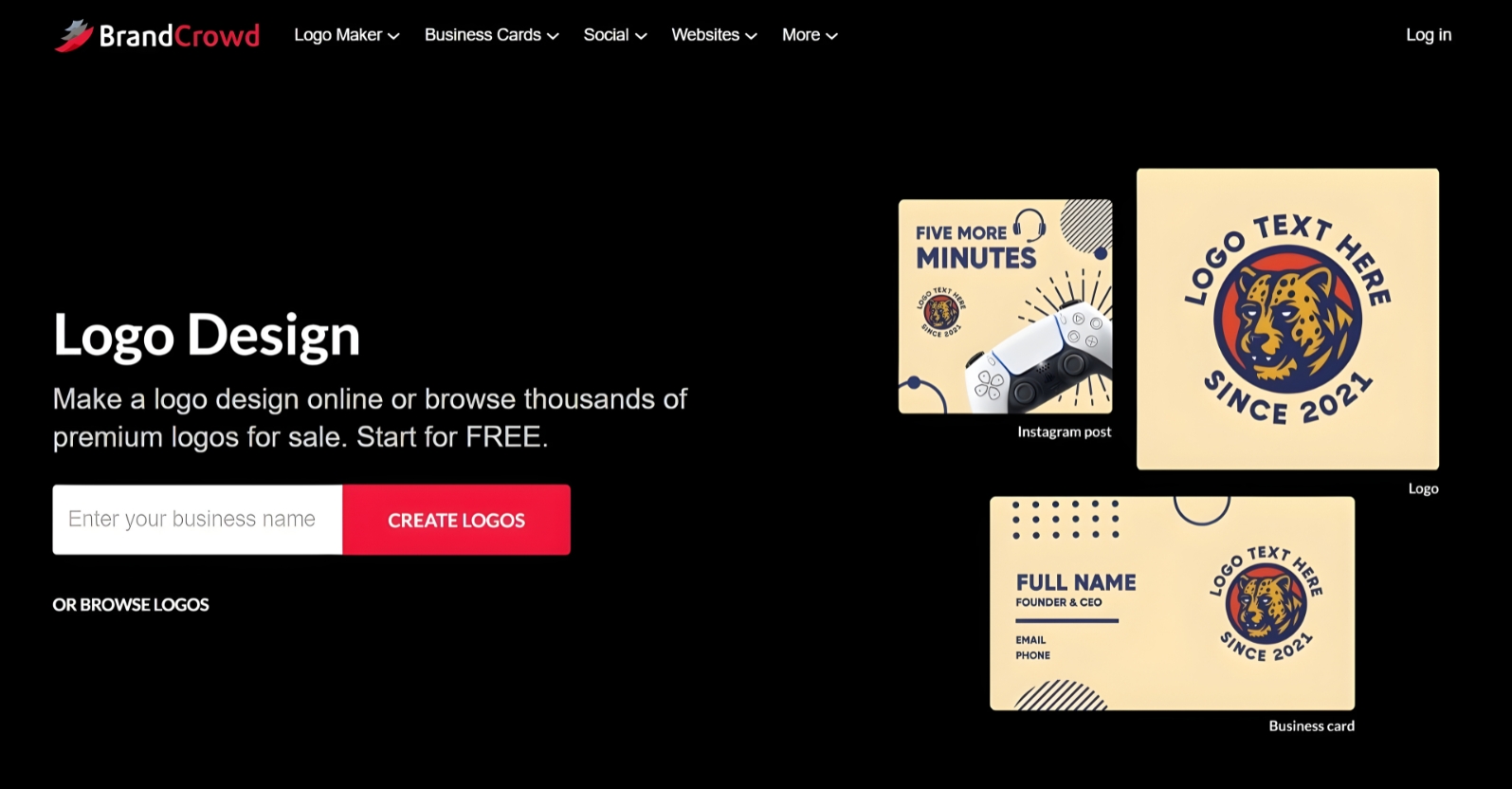 02 - BrandCrowd - Homepage