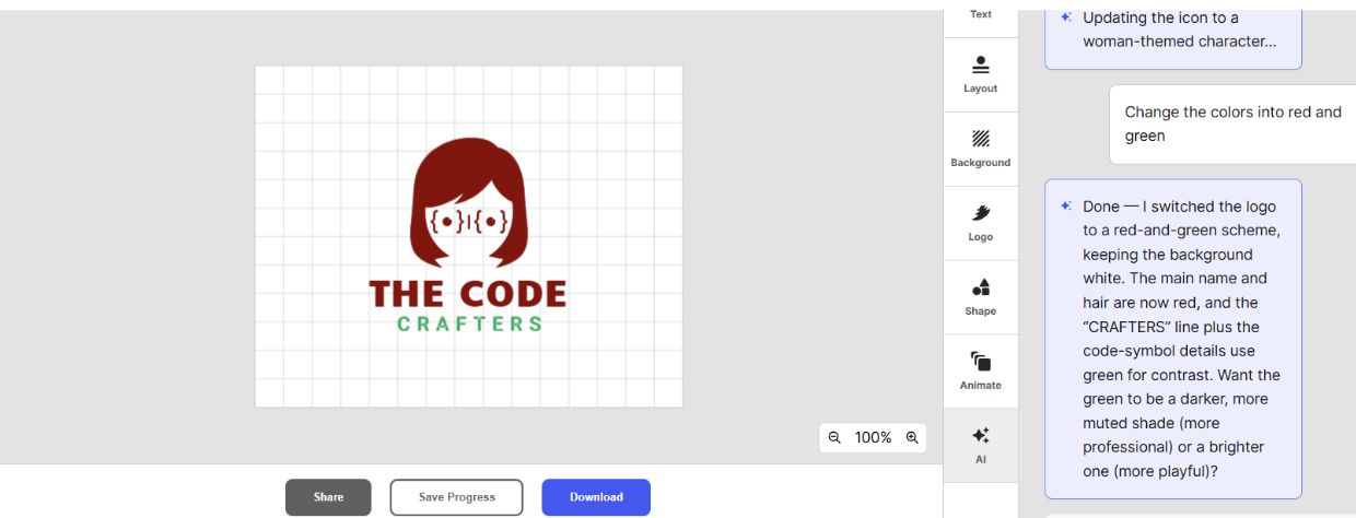 Adjust The Colors into a programming color palette
