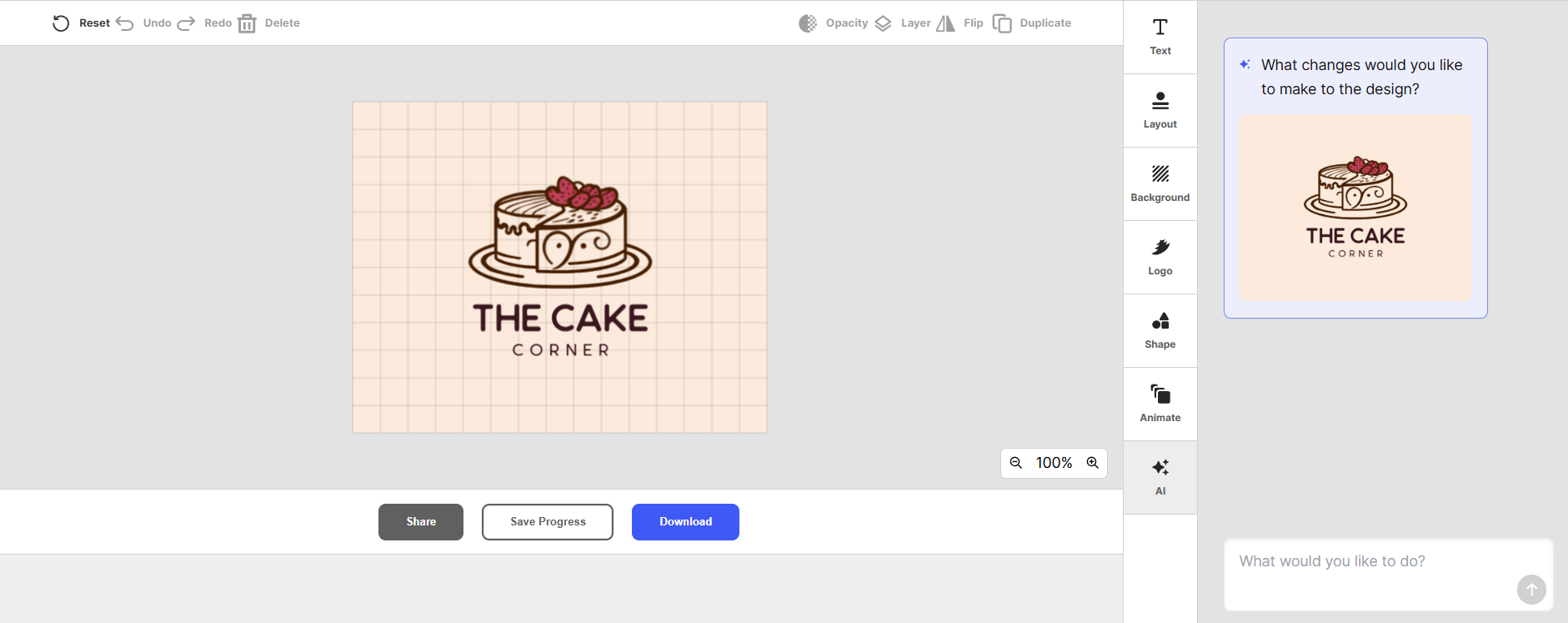 Seamless AI-powered logo editing and refinements