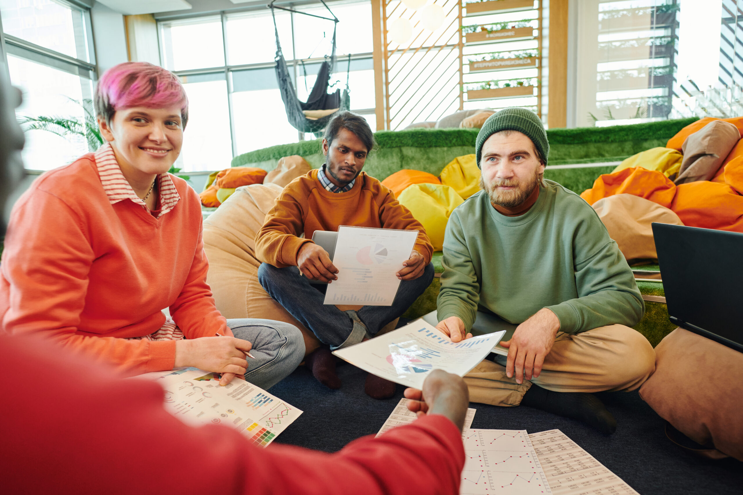 Team meeting discussing culture of care ideas