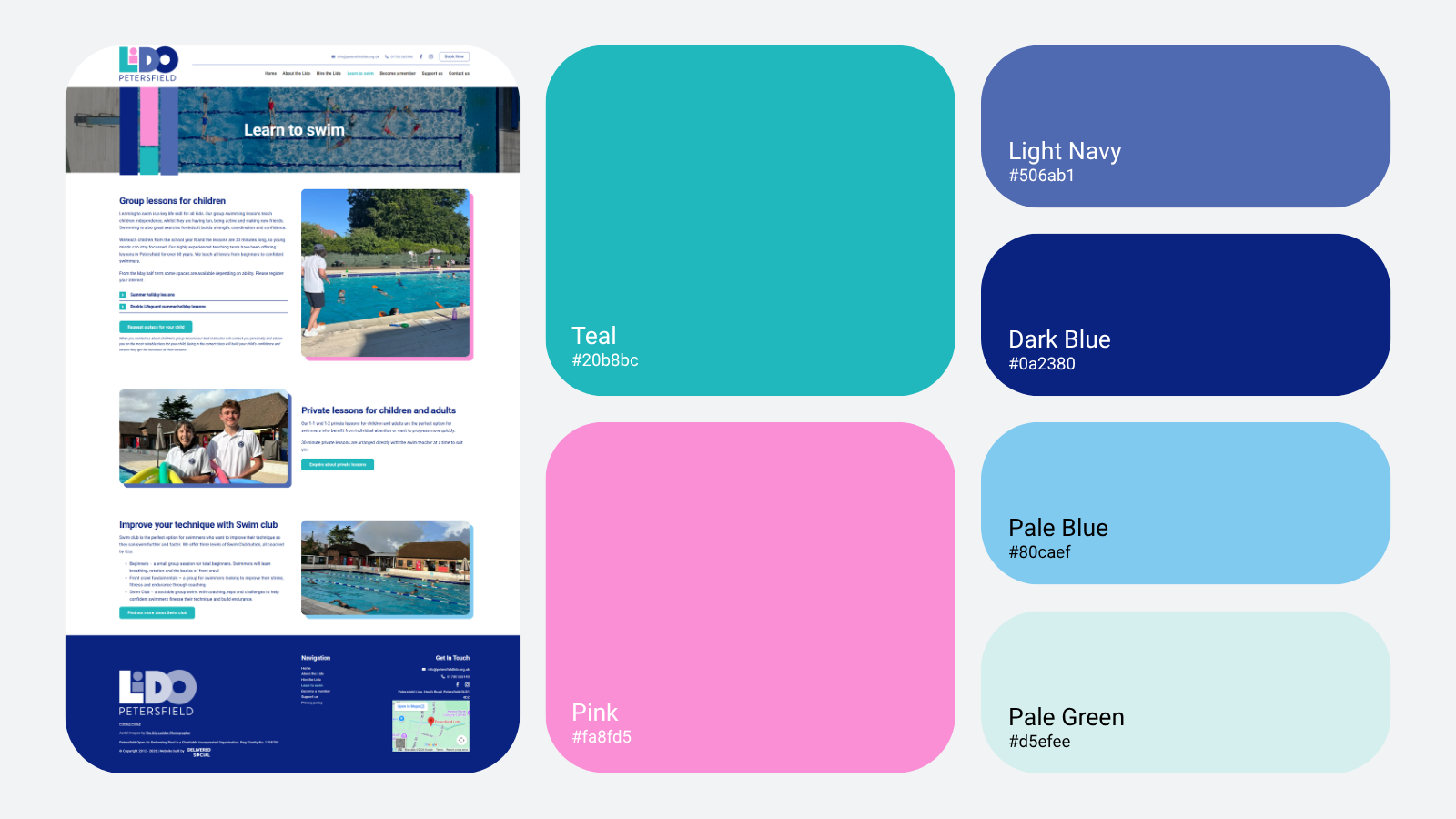 Petersfield Lido Colour Hexes