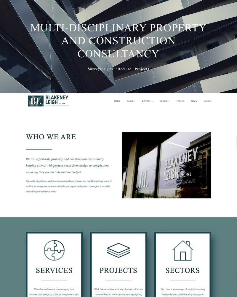 Blakeney Leigh Website Homepage