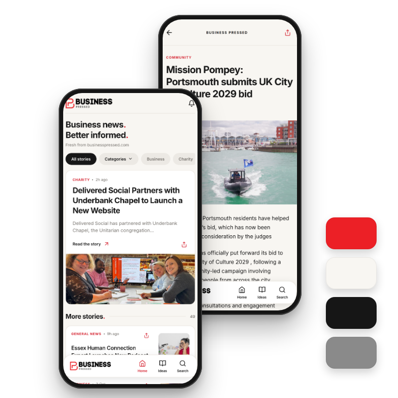 Business Pressed app by Delivered Social