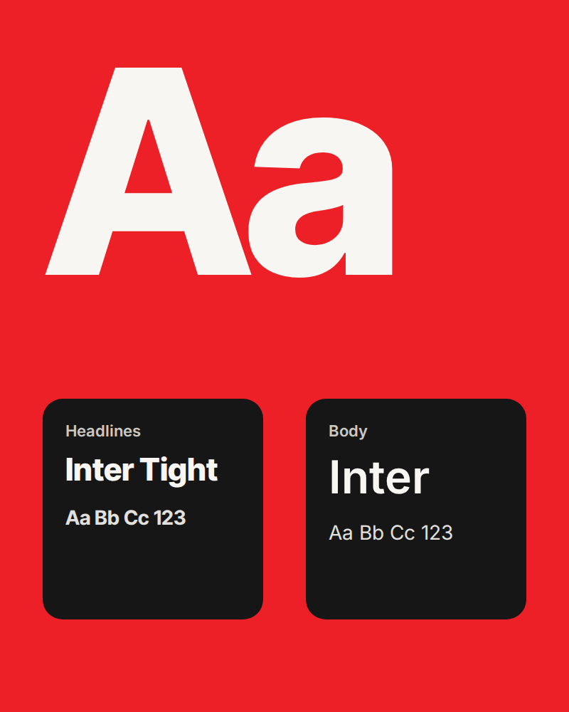 Business Pressed App Typography