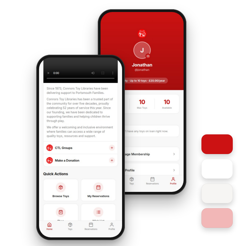 Connors Toy Library app by Delivered Social