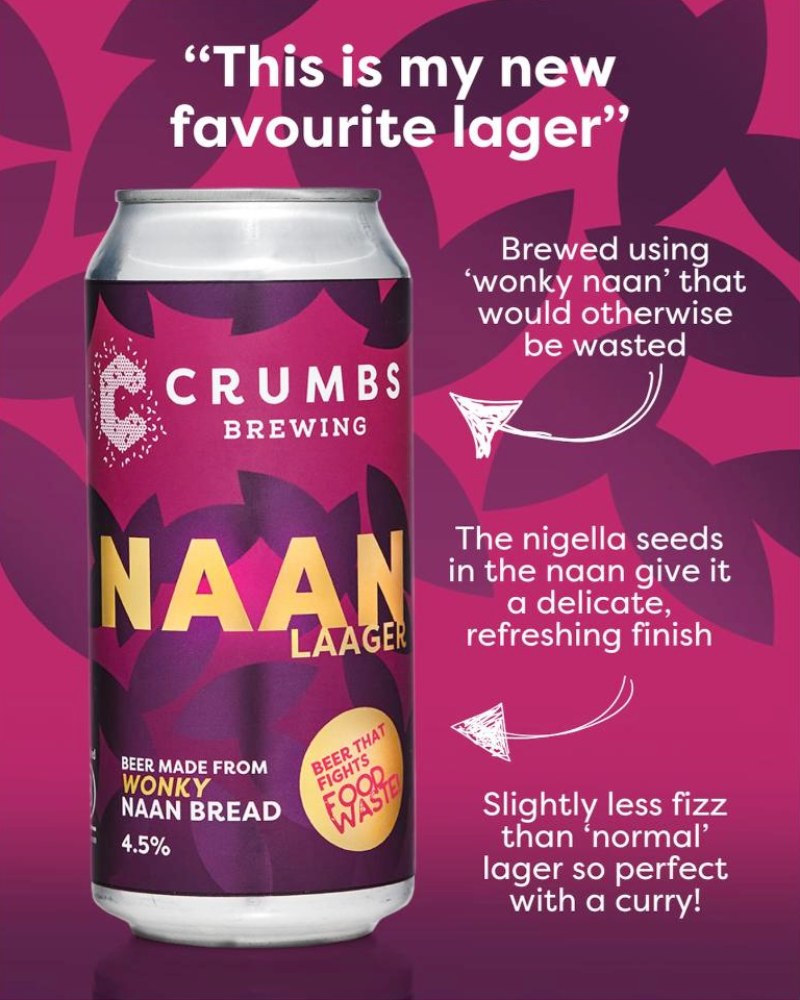 Naan Lager post for Crumbs Brewing by Delivered Social
