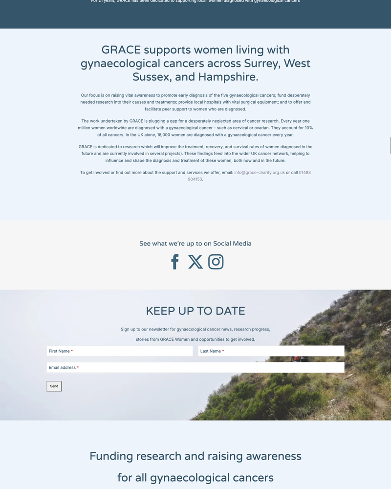 GRACE Website Sections