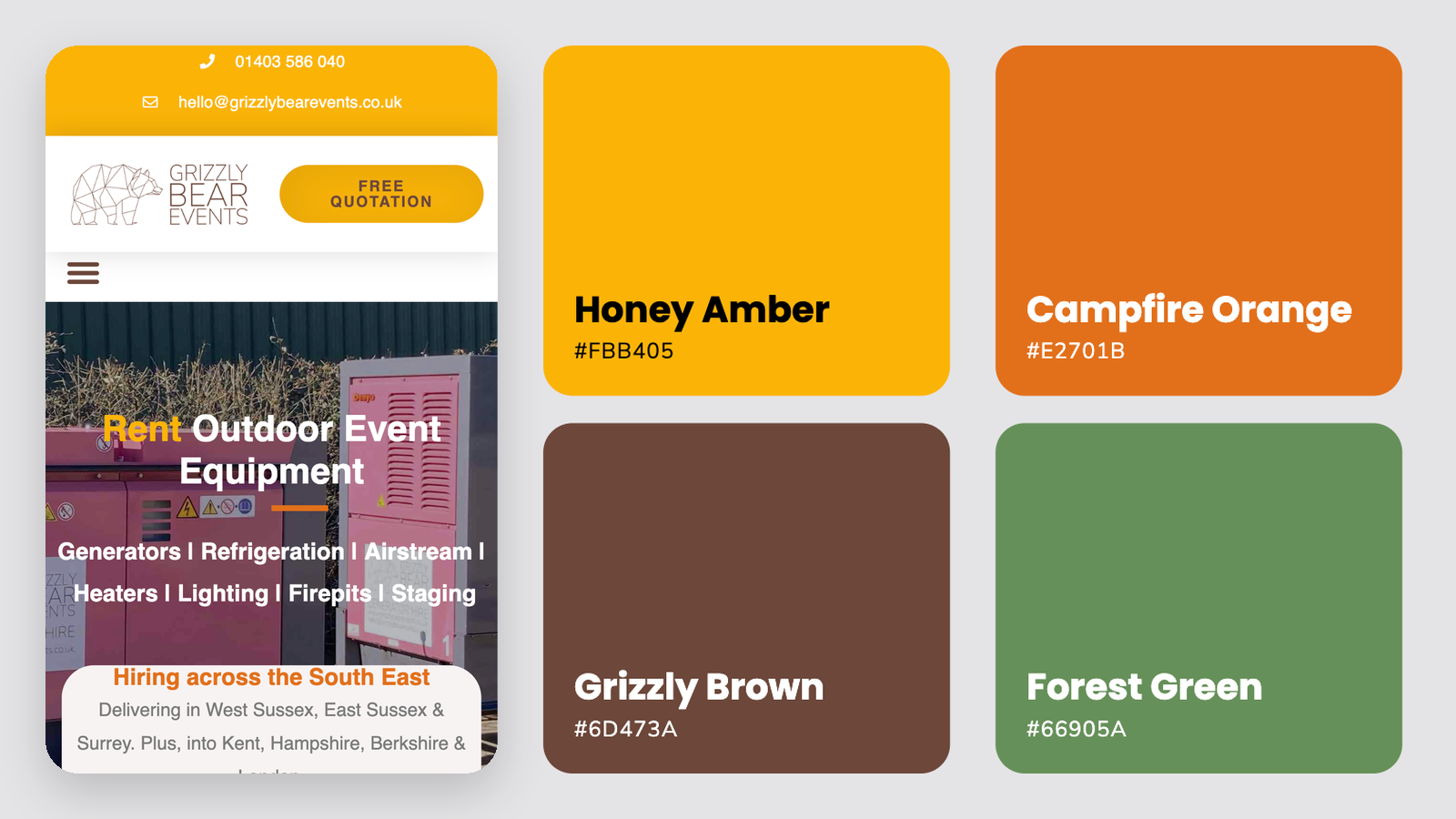Grizzly Bear Events Colours