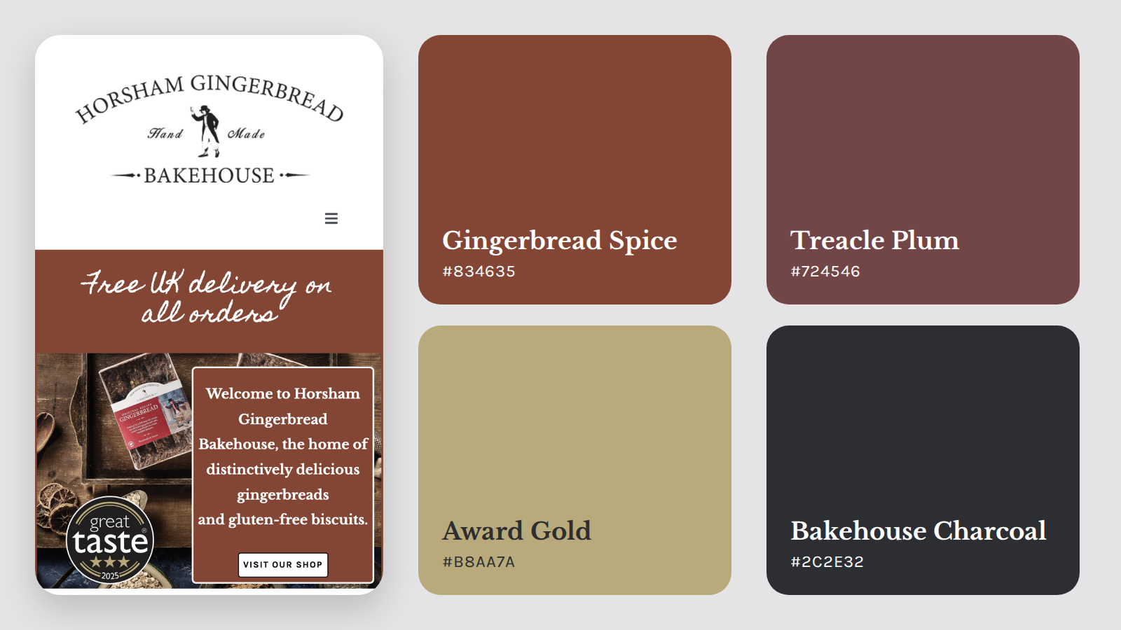 Horsham Gingerbread Colours