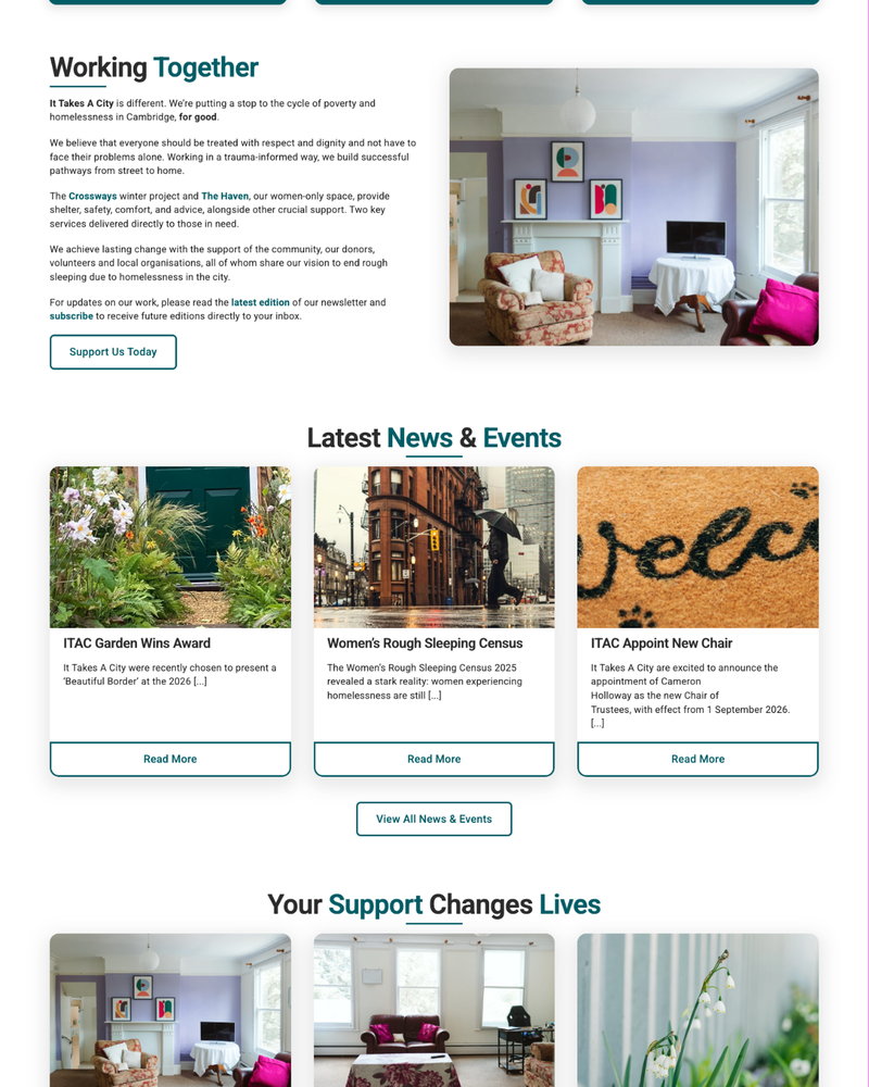 It Takes a City Website Sections It Takes a City Website Sections
