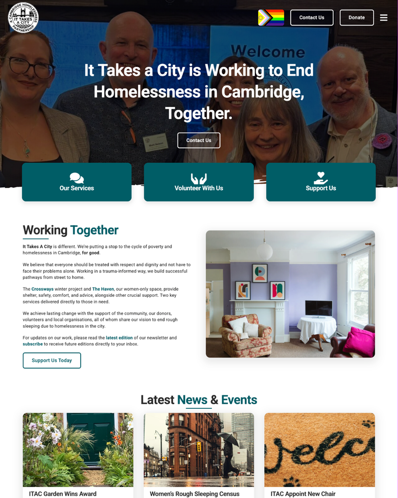 It Takes a City Website Homepage It Takes a City Website Homepage