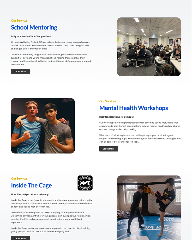 Leeds Wellbeing Project Website Sections Leeds Wellbeing Project Website Sections