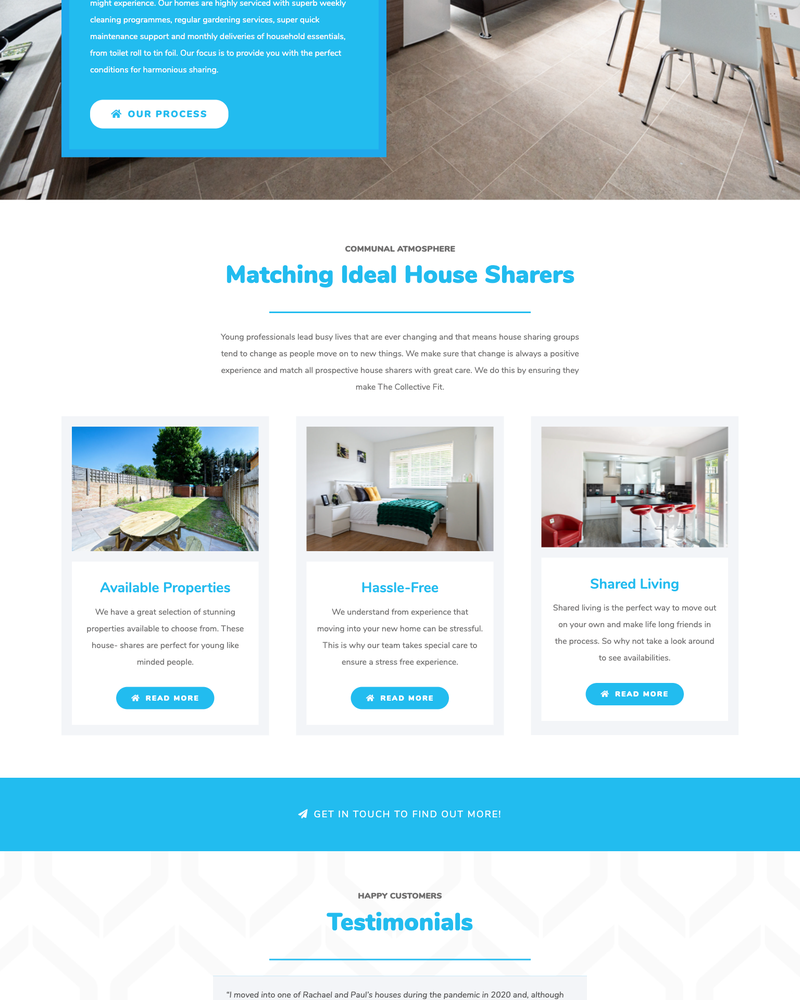 Live Collective Website Sections