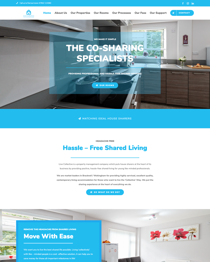 Live Collective Website Homepage