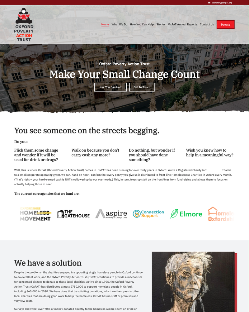 OxPAT Website Homepage