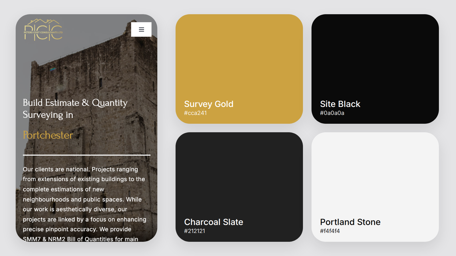 Peters Cost Consultants Colours Peters Cost Consultants Colours